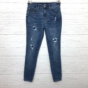 Aero Women's Jeans size 8 High Rise Skinny Jeans Distressed Medium Wash
